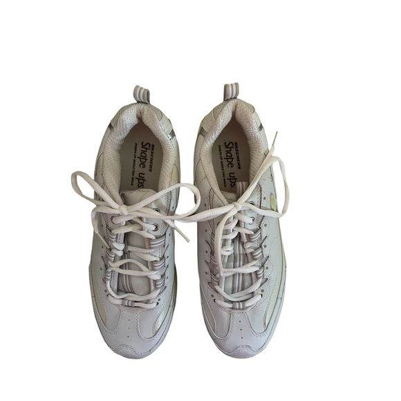 Skechers Shape Ups Woman’s Size 10 White Toning Walking Shoes - Picture 2 of 9